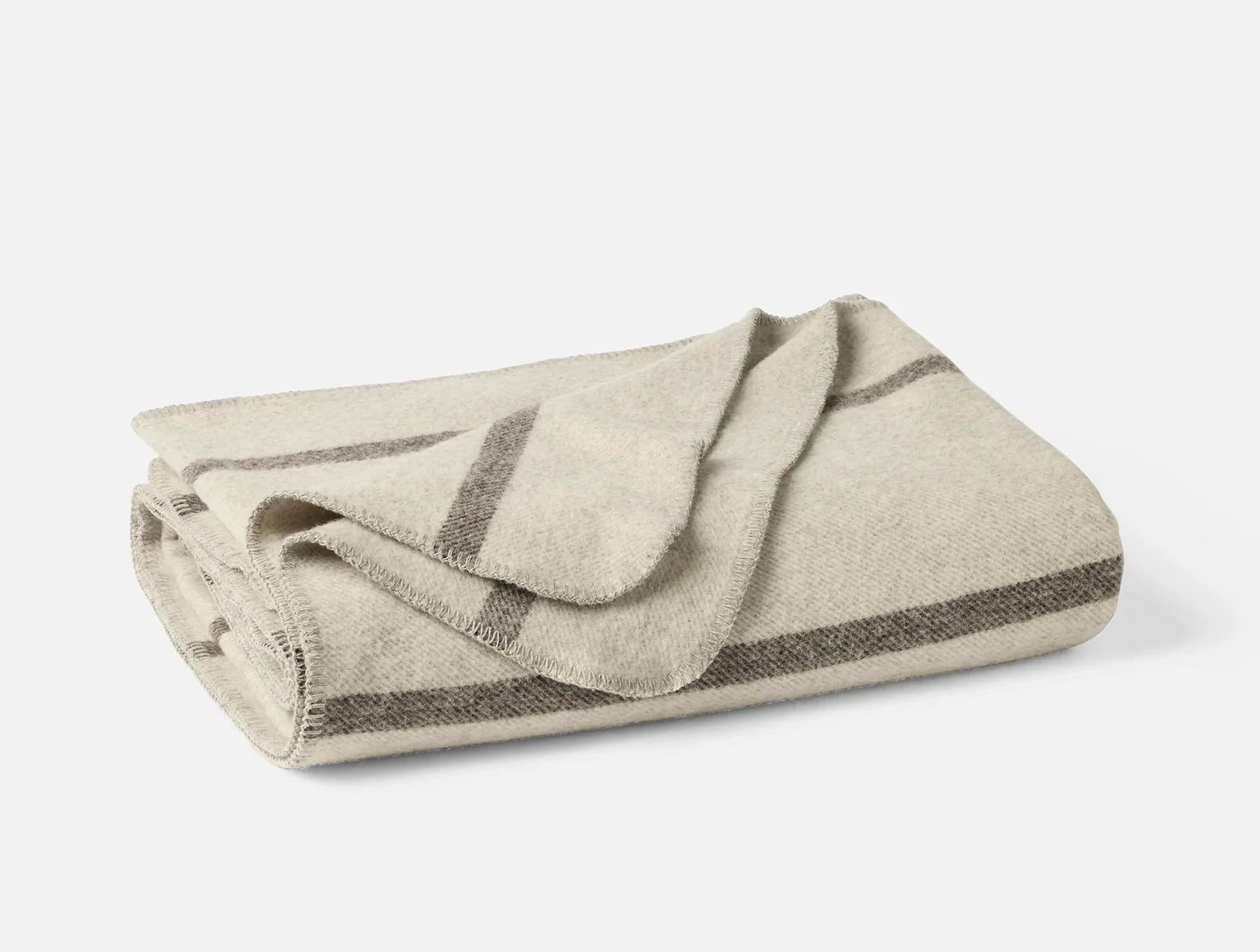 Coyuchi Soft Gray Tahoe Wool Blanket