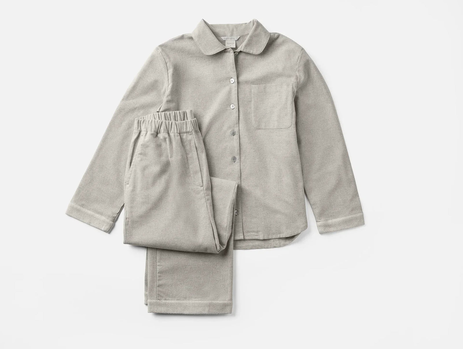 Coyuchi Women's Cloud Brushed Organic Flannel Pajama Set