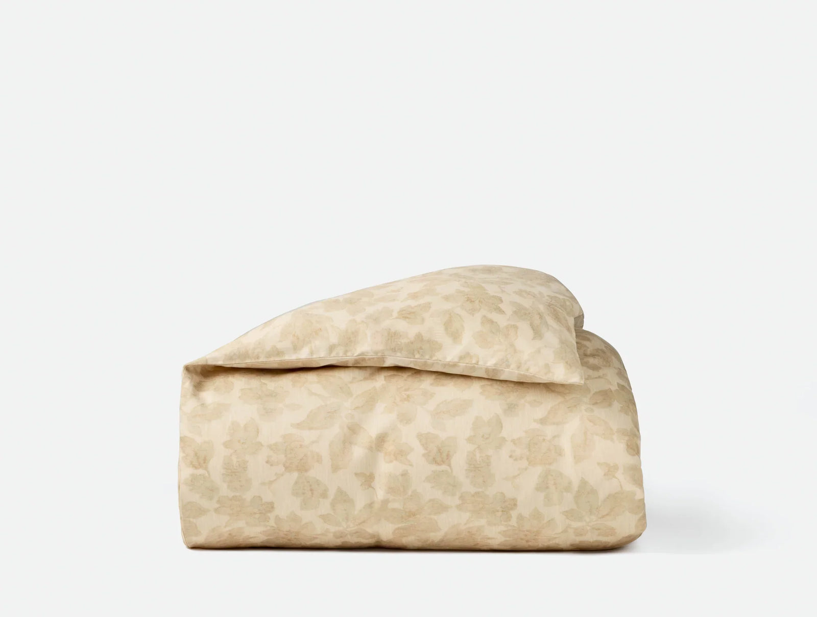 Coyuchi Full Queen Amber Camellia Organic Print Duvet Cover