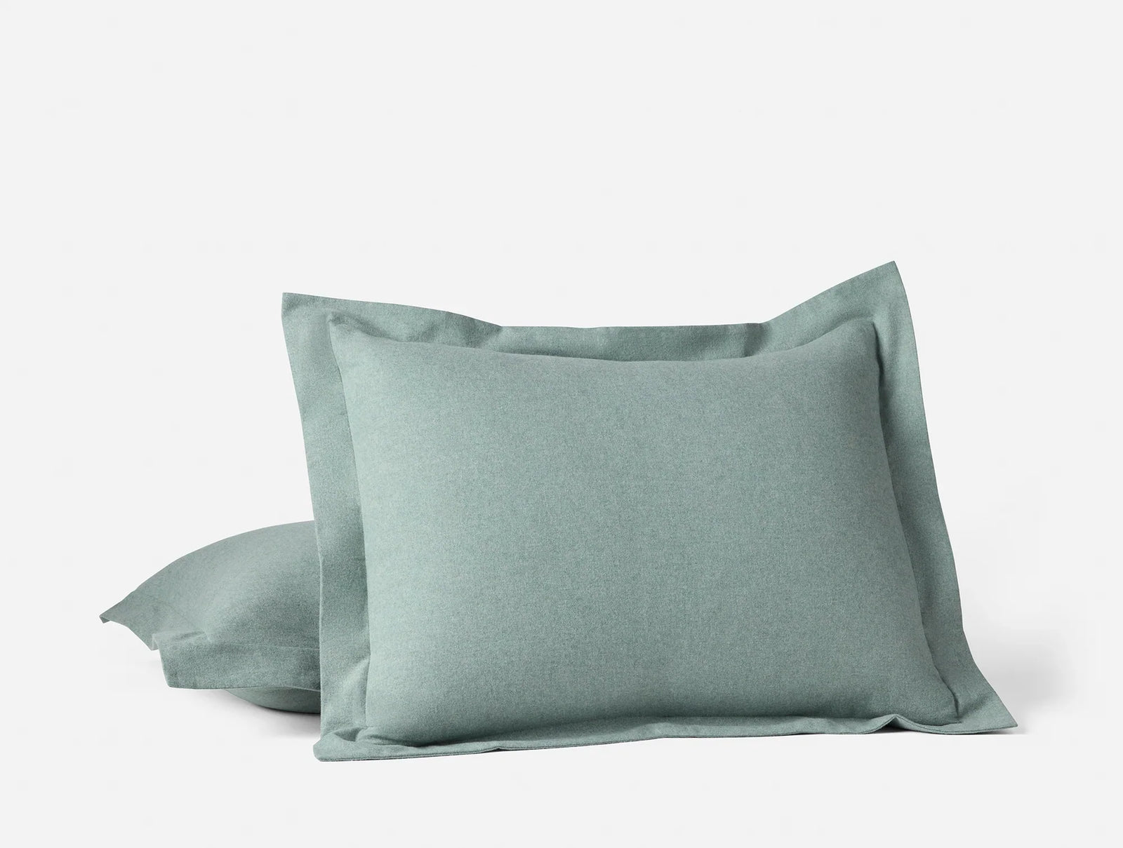 Coyuchi Sham - King Thyme Heather Cloud Brushed Organic Flannel Duvet Cover