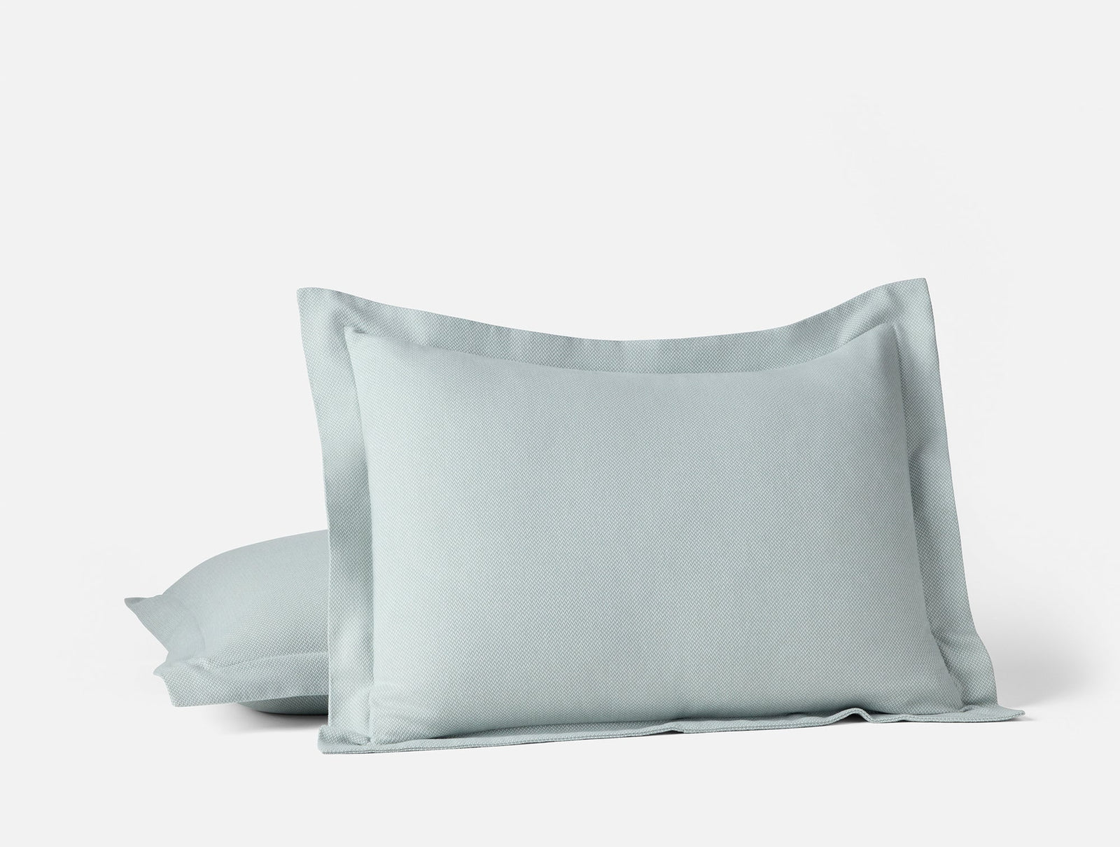 Coyuchi Sham - Standard Thyme Herringbone Cloud Brushed Organic Flannel Duvet Cover