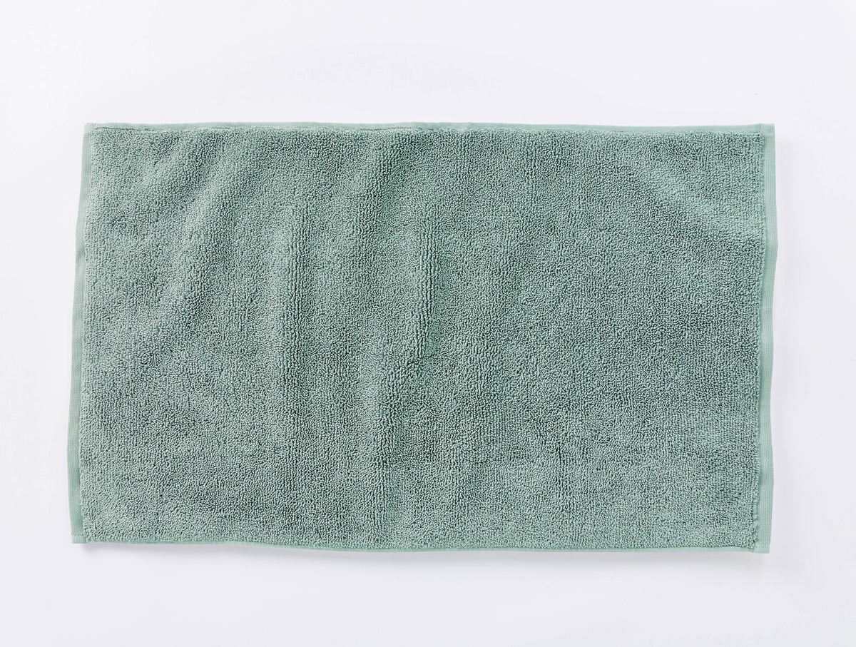 Coyuchi Bath Mat 19&quot; x 32&quot; Seafoam Cloud Loom Organic Towels &amp; Bath Mat