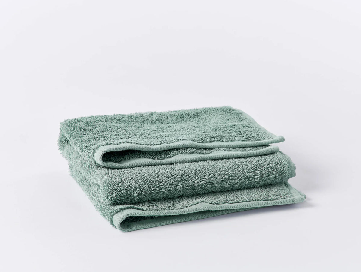 Coyuchi Hand Towel Seafoam Cloud Loom Organic Towels &amp; Bath Mat