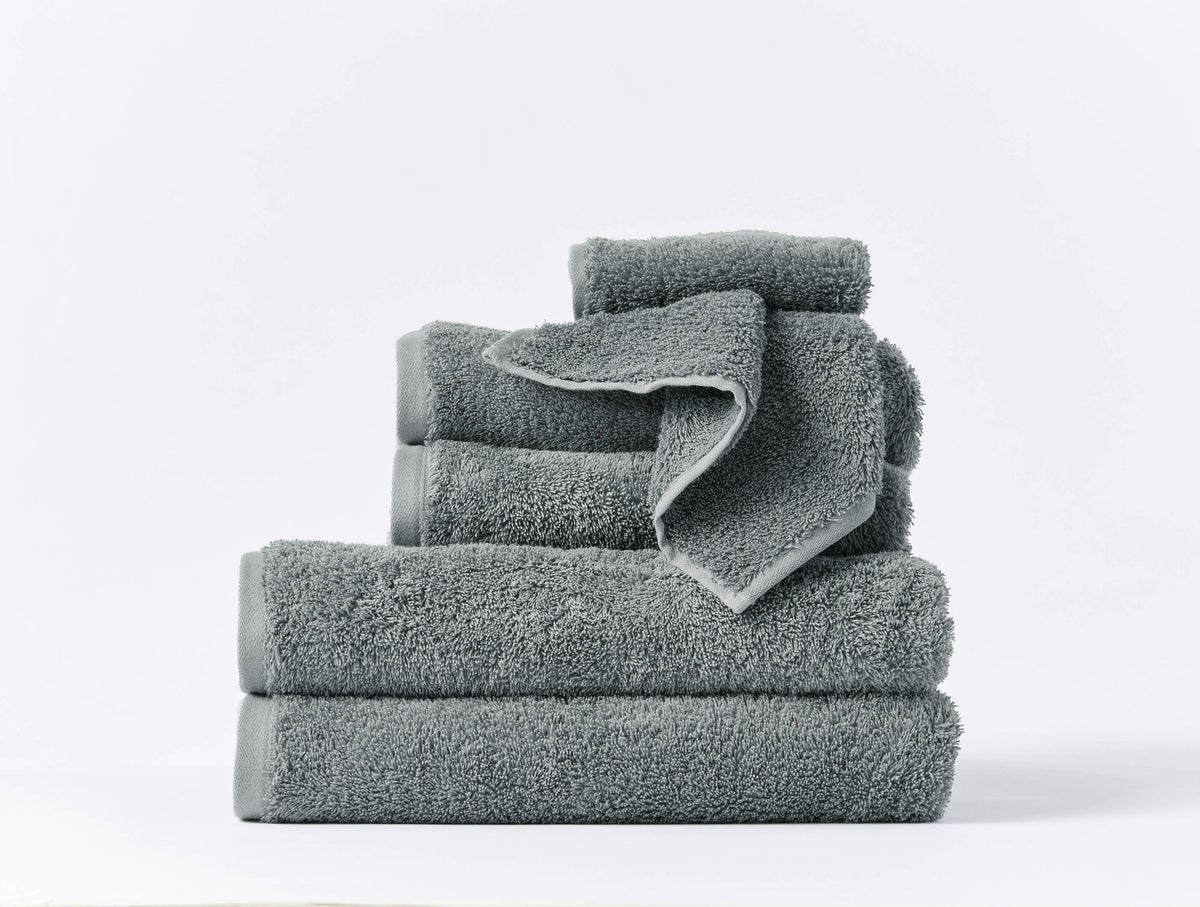 Coyuchi 6 pc Towel Set Fossil Cloud Loom Organic Towels &amp; Bath Mat