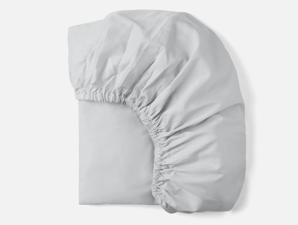 Coyuchi Queen Seal Cloud Soft Organic Sateen Fitted Sheet