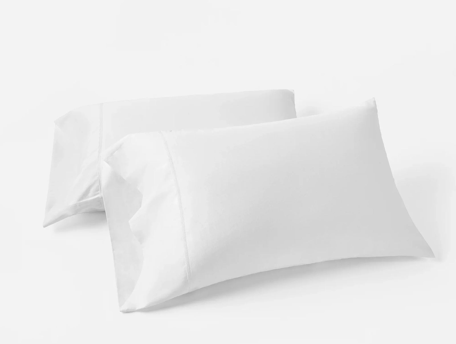 Coyuchi Pillowcase set - King Alpine White Scalloped Cloud Soft Organic Sateen Sheet Set