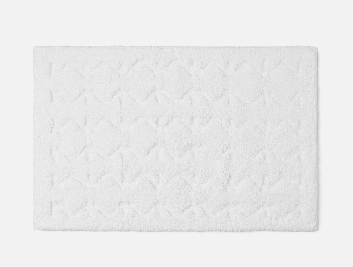 Coyuchi Rug 2'x3' Alpine White Diamond Shag Organic Bath Rug