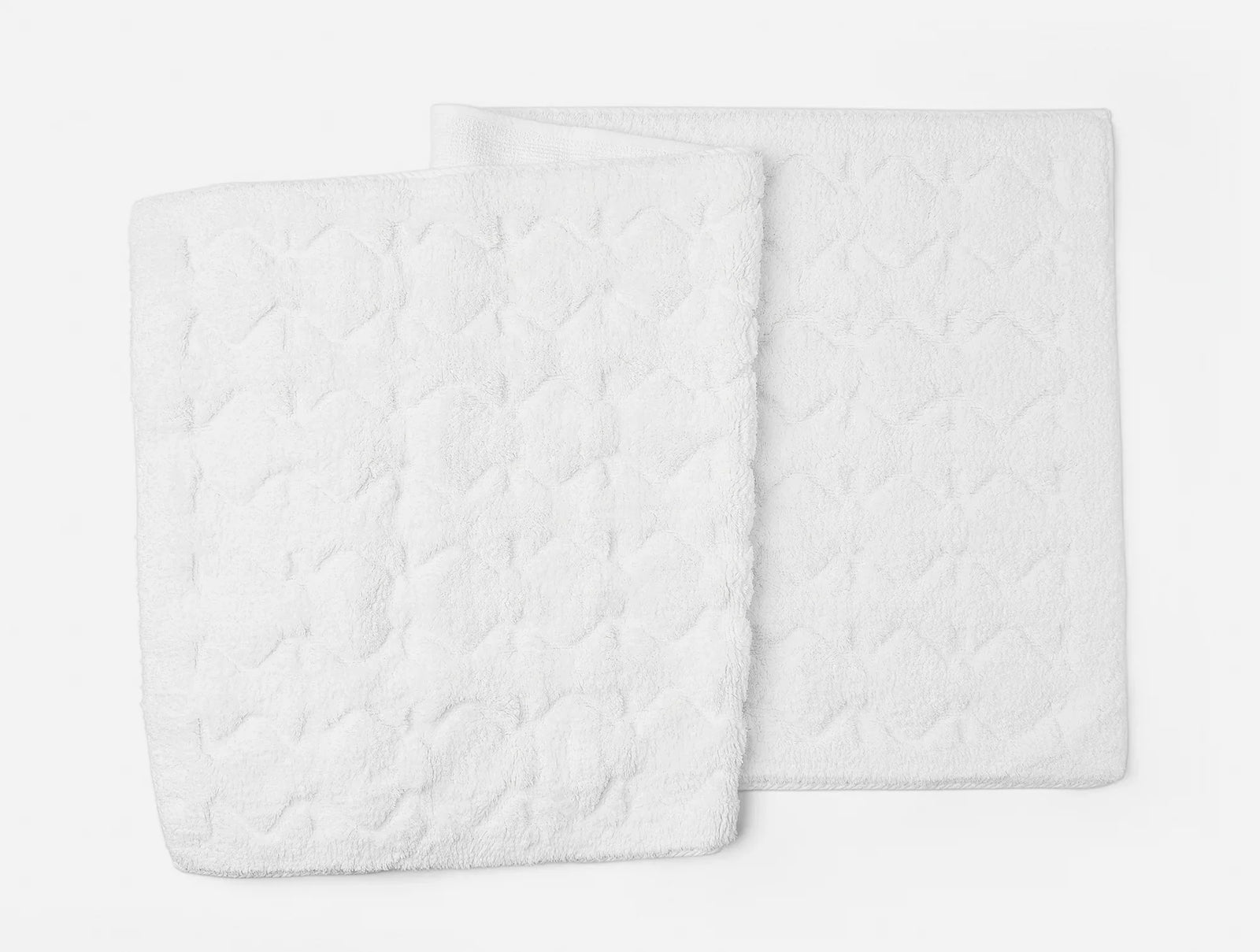 Coyuchi Runner 30"x72" Alpine White Diamond Shag Organic Bath Rug