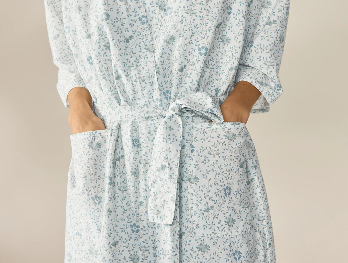 Coyuchi Tidal Meadow Large Women's Isla Organic Cotton Robe