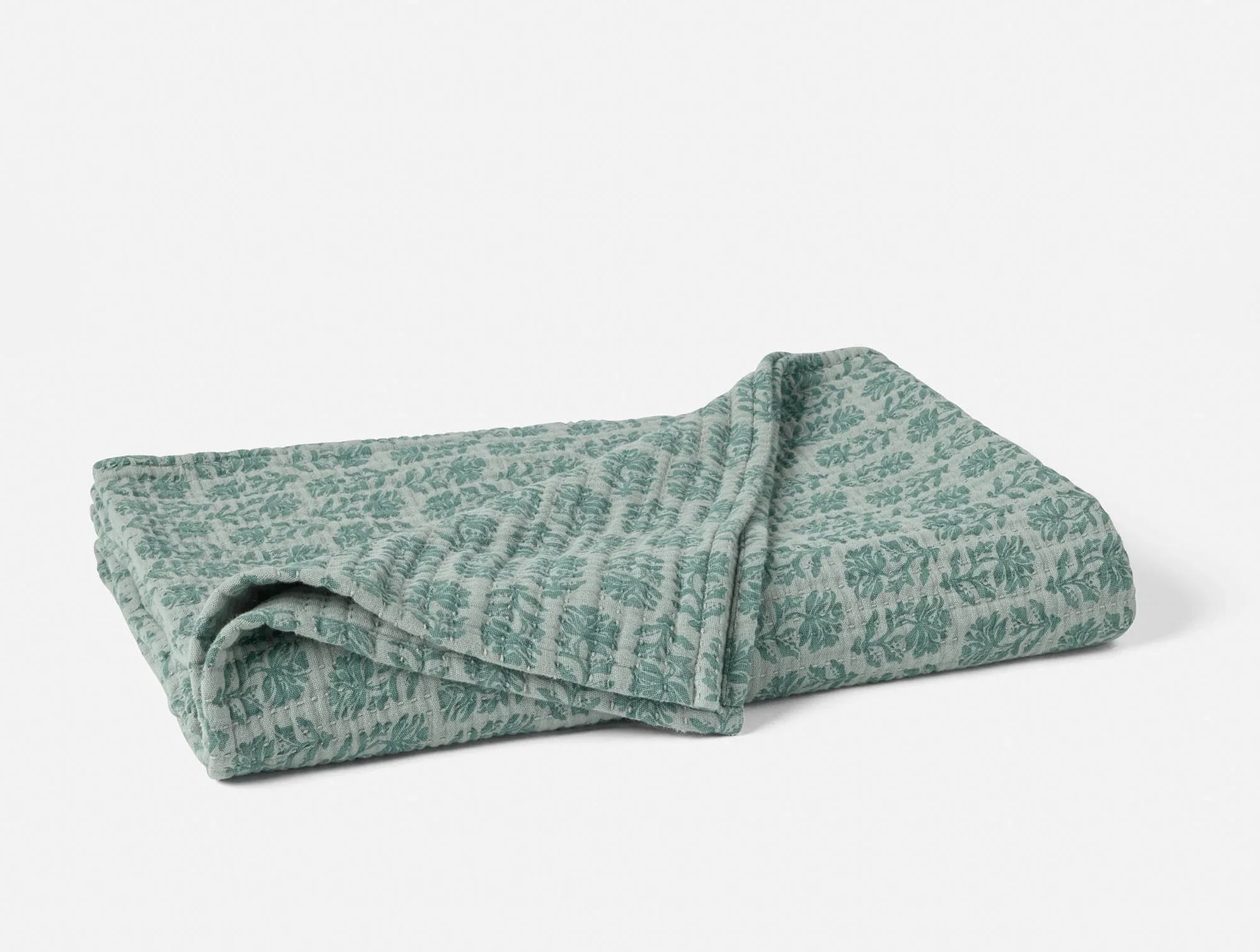 Coyuchi Throw Thyme Chrysanthemum Mirada Organic Matelasse Blanket