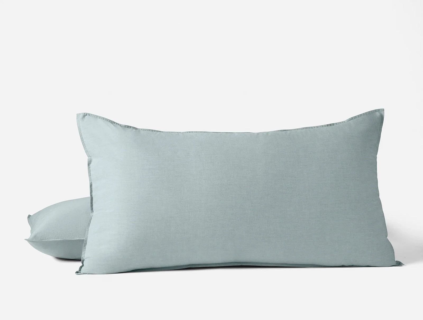 Coyuchi King Sham Surf Chambray Organic Crinkled Percale Duvet Cover