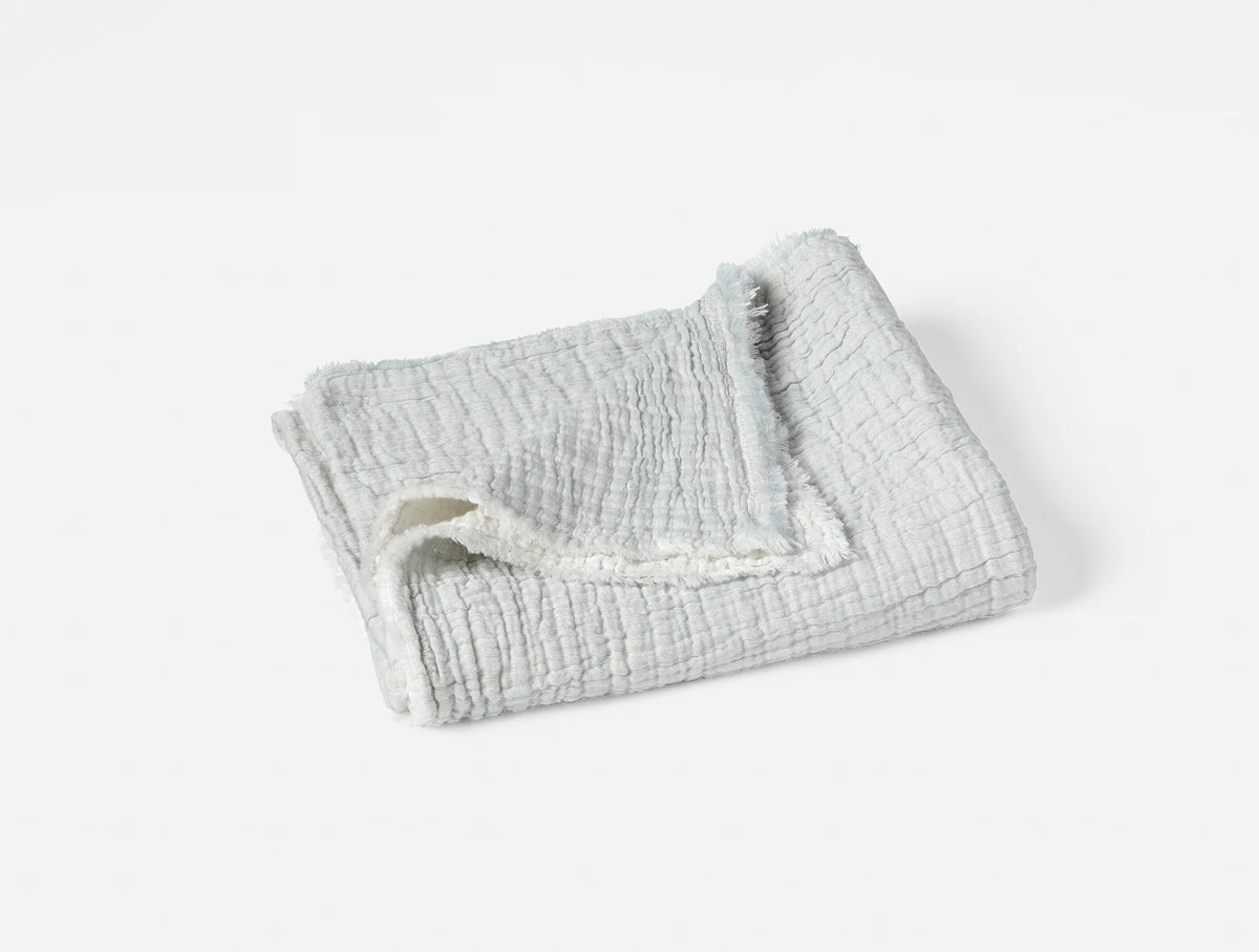 Coyuchi Baby Tidal Chambray Topanga Organic Matelasse Blanket