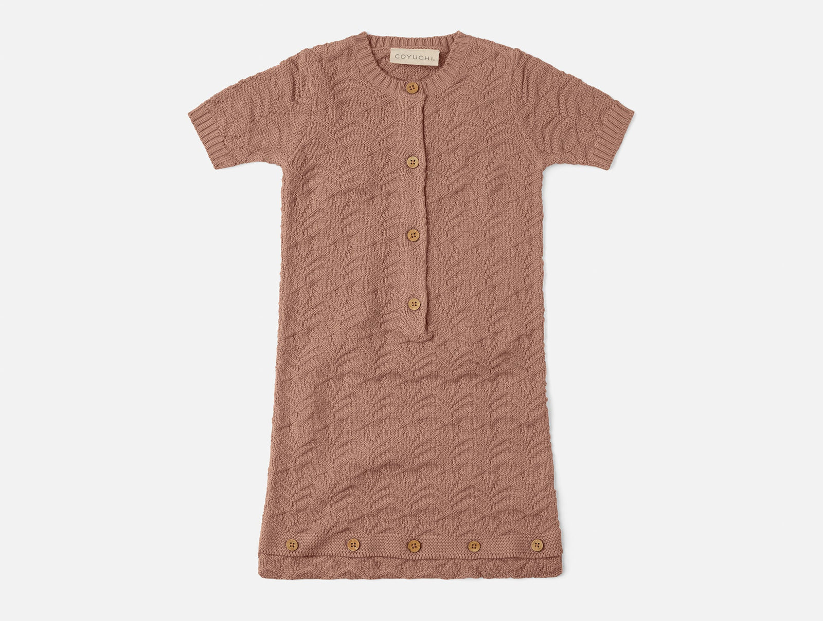 Coyuchi 0-6 Months Praline Wren Organic Knit Snuggle Sack