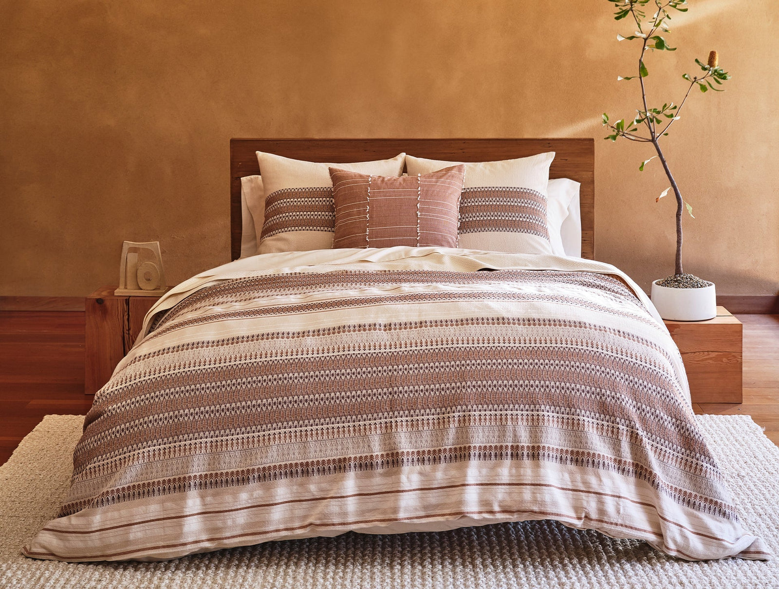 Coyuchi Full Queen Undyed w Redwood Lost Coast Organic Duvet Cover