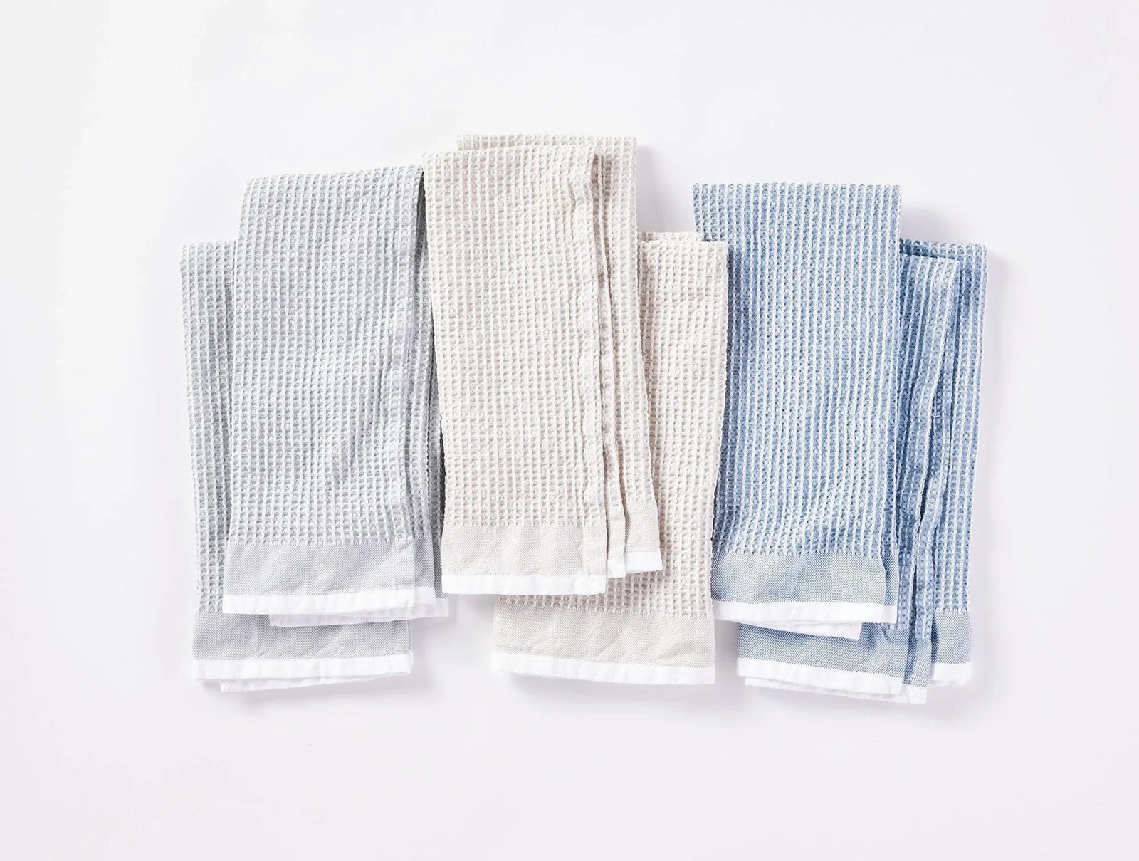 Coyuchi Tidepool Organic Waffle Kitchen Towels, Set of 6