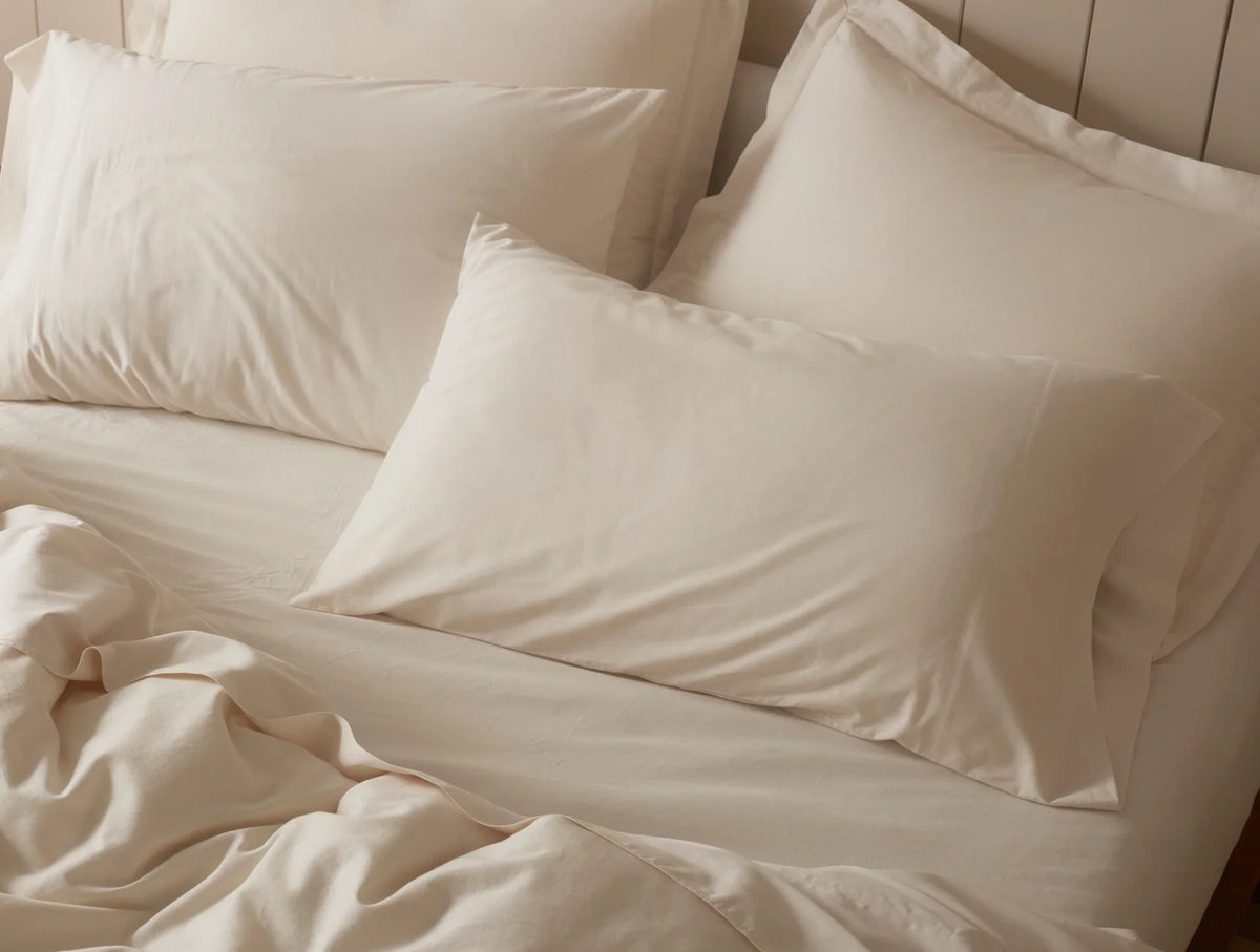 Coyuchi King Shams Undyed Cloud Soft Organic Sateen Duvet Cover