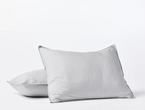 Coyuchi Standard Sham Pewter Organic Crinkled Percale Duvet Cover