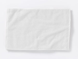 Coyuchi Twill Bath Mat Alpine White Air Weight Organic Towels & Bath Mats