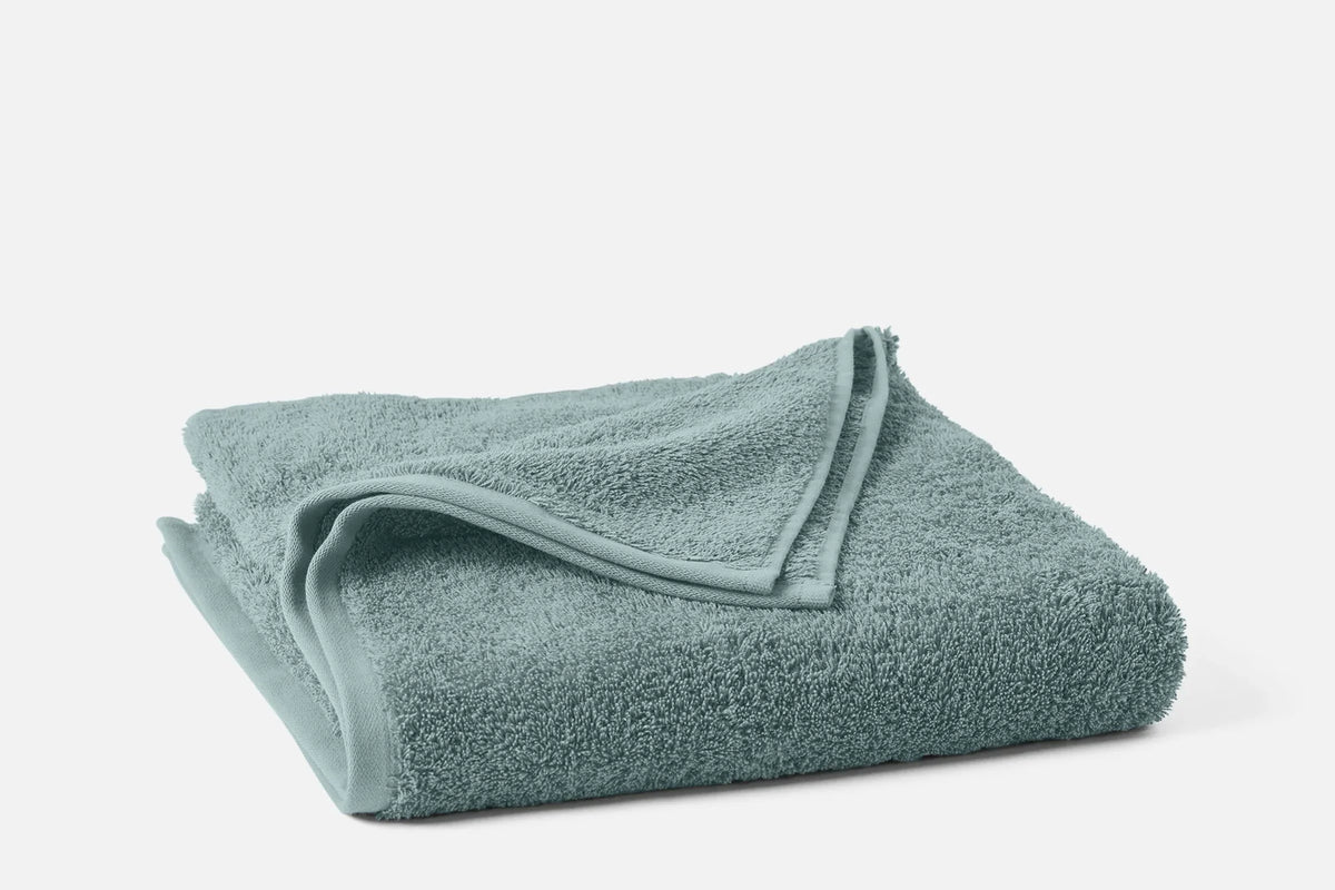 Coyuchi Bath Sheet Pacific Blue Cloud Loom Organic Towels &amp; Bath Mat