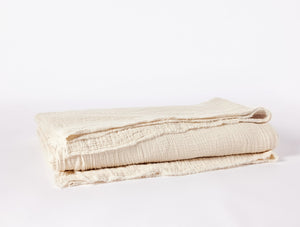 Coyuchi Undyed Topanga Matelasse Blanket