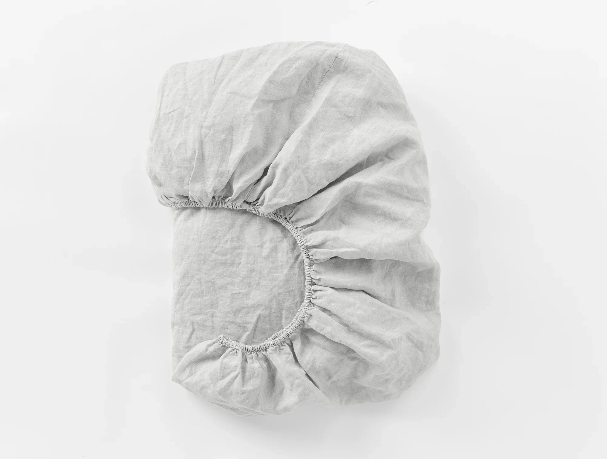 Coyuchi Full Fog Organic Relaxed Linen Fitted Sheet