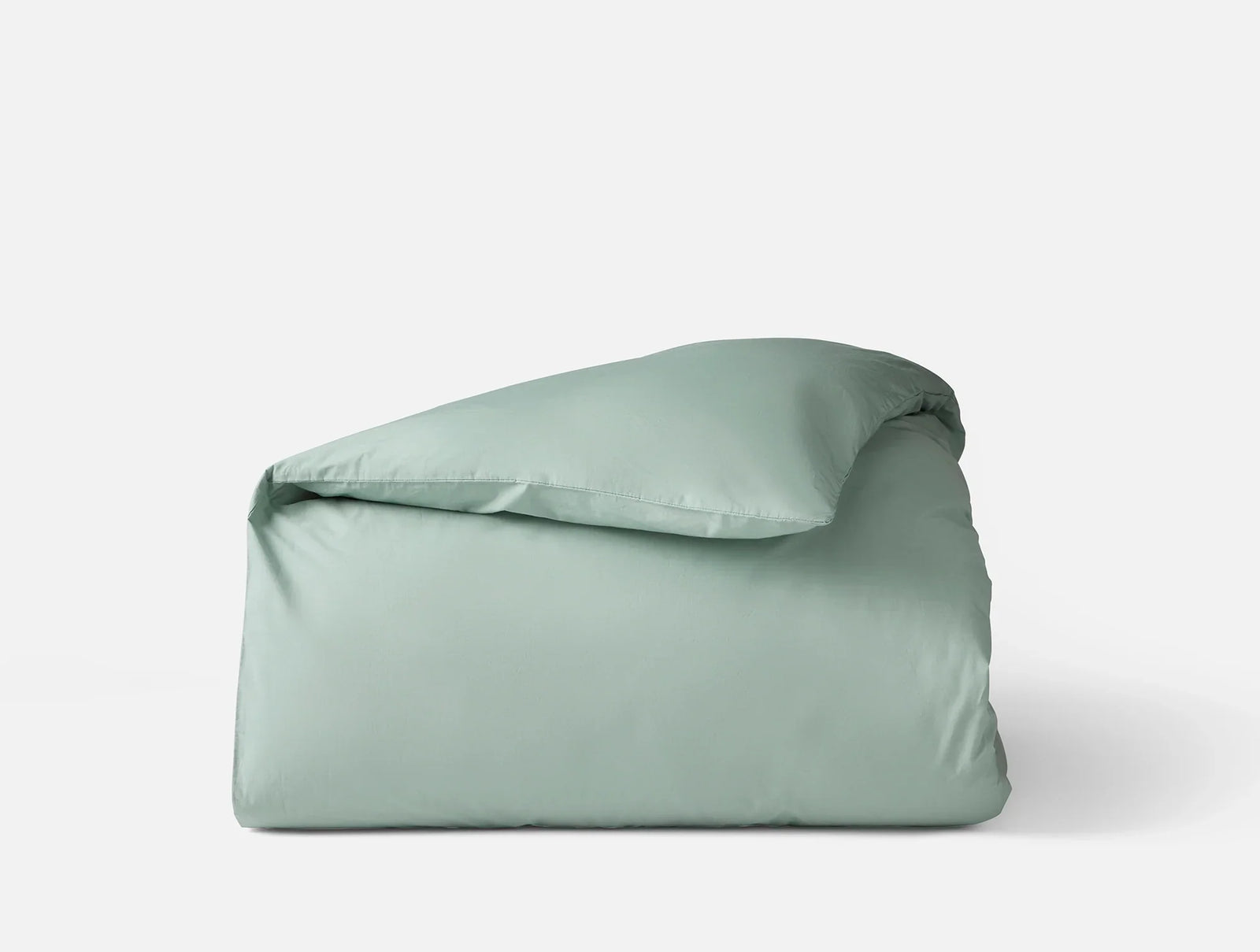 Coyuchi Full Queen Seafoam Refined Organic Percale Duvet Cover