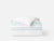 Coyuchi King Cal King Alpine White w Tidal Cabrillo Organic Duvet Cover