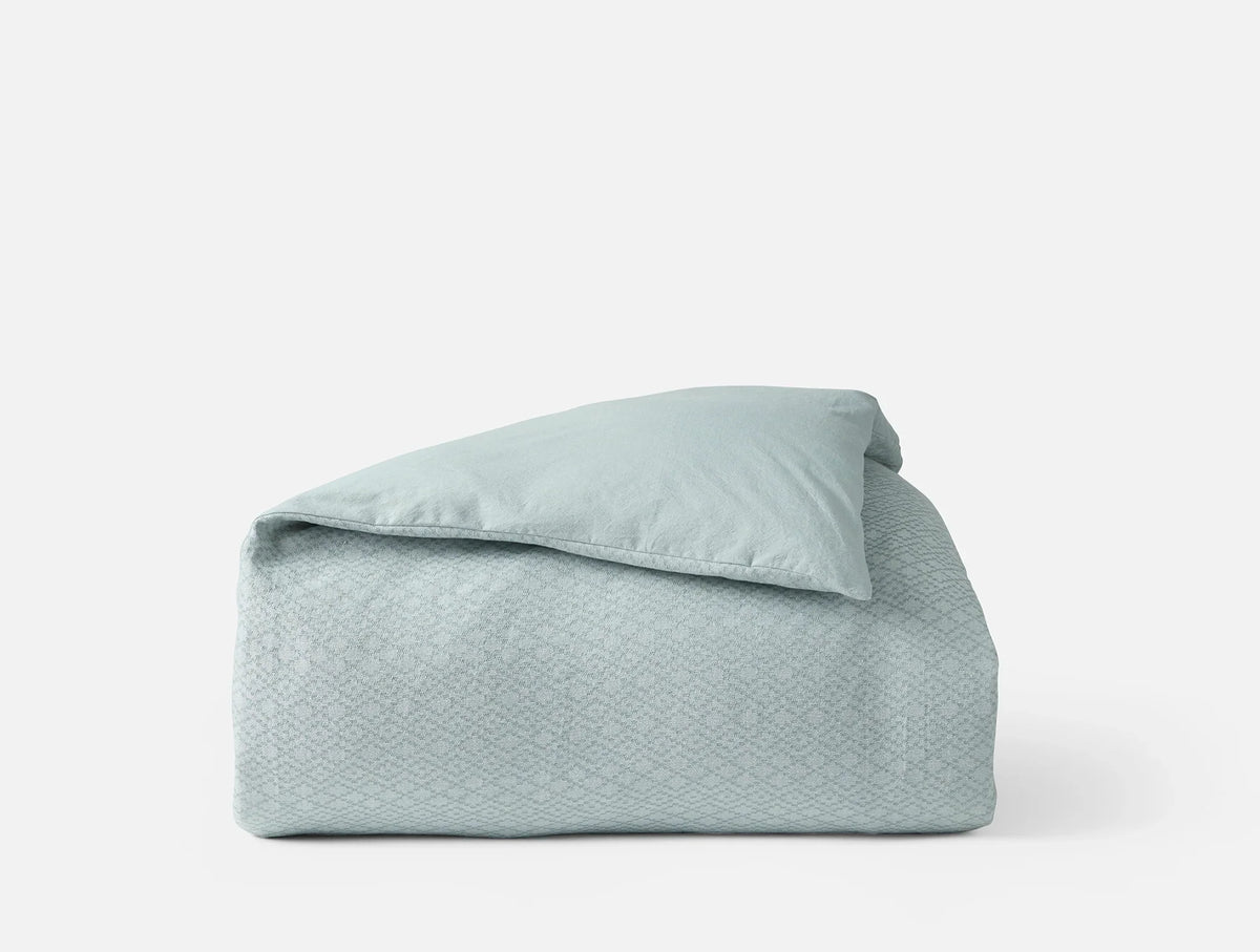 Coyuchi Full Queen Dew Capitola Organic Duvet Cover