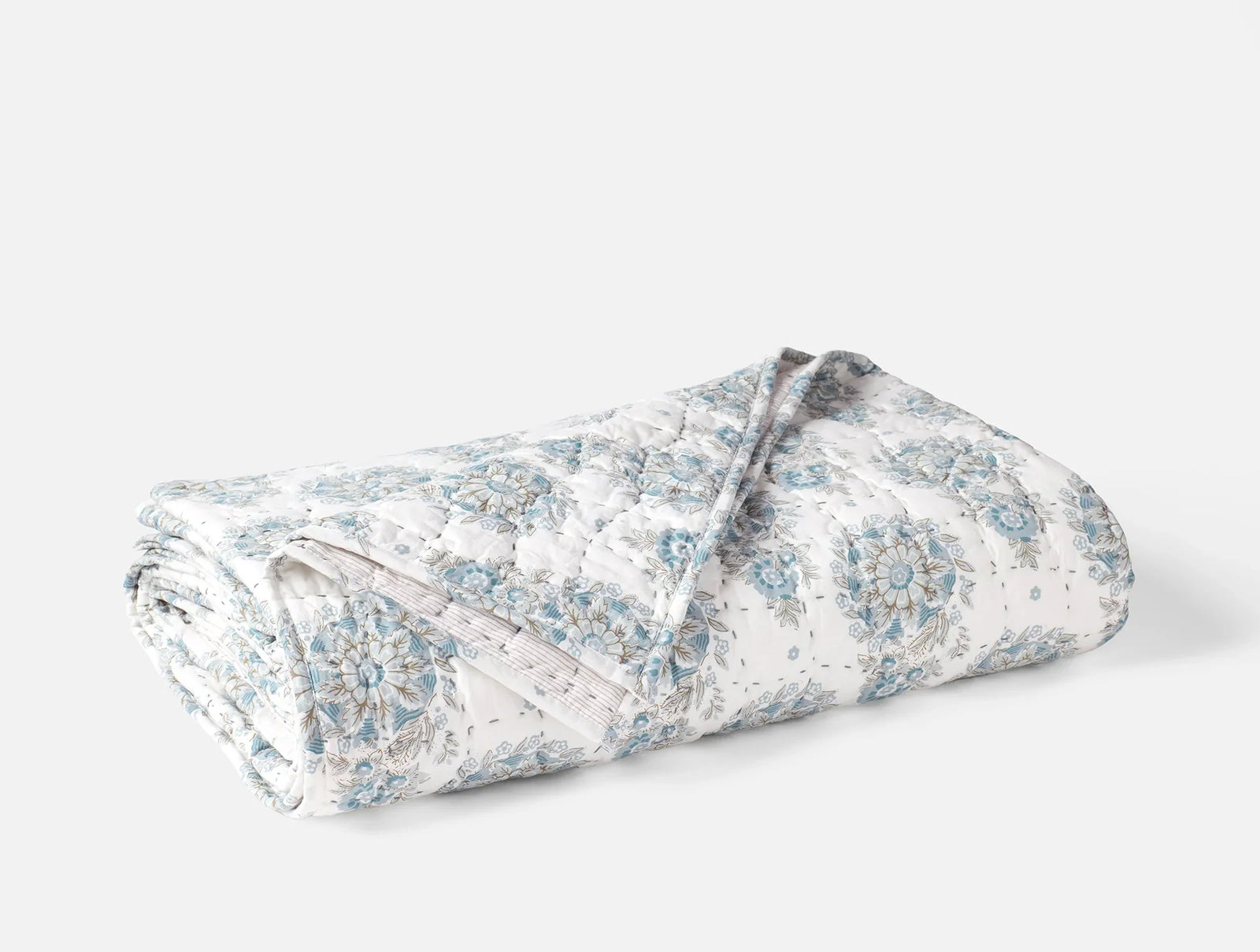 Coyuchi King Tidal Flores Handstitched Organic Quilt