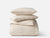 Coyuchi Doe Chambray Twin Little Sur Stripe Organic Duvet Cover Set