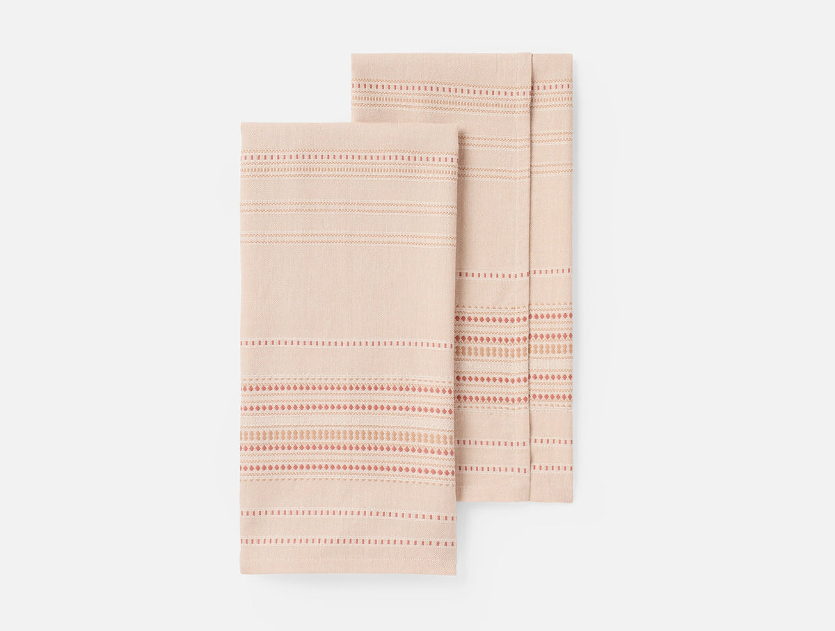 Coyuchi Undyed w Ginger Lobos Organic Hand Towel, Set Of 2