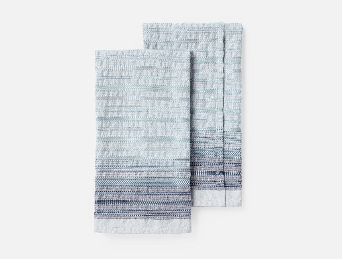 Coyuchi Tidal Magnolia Organic Hand Towels, Set of 2