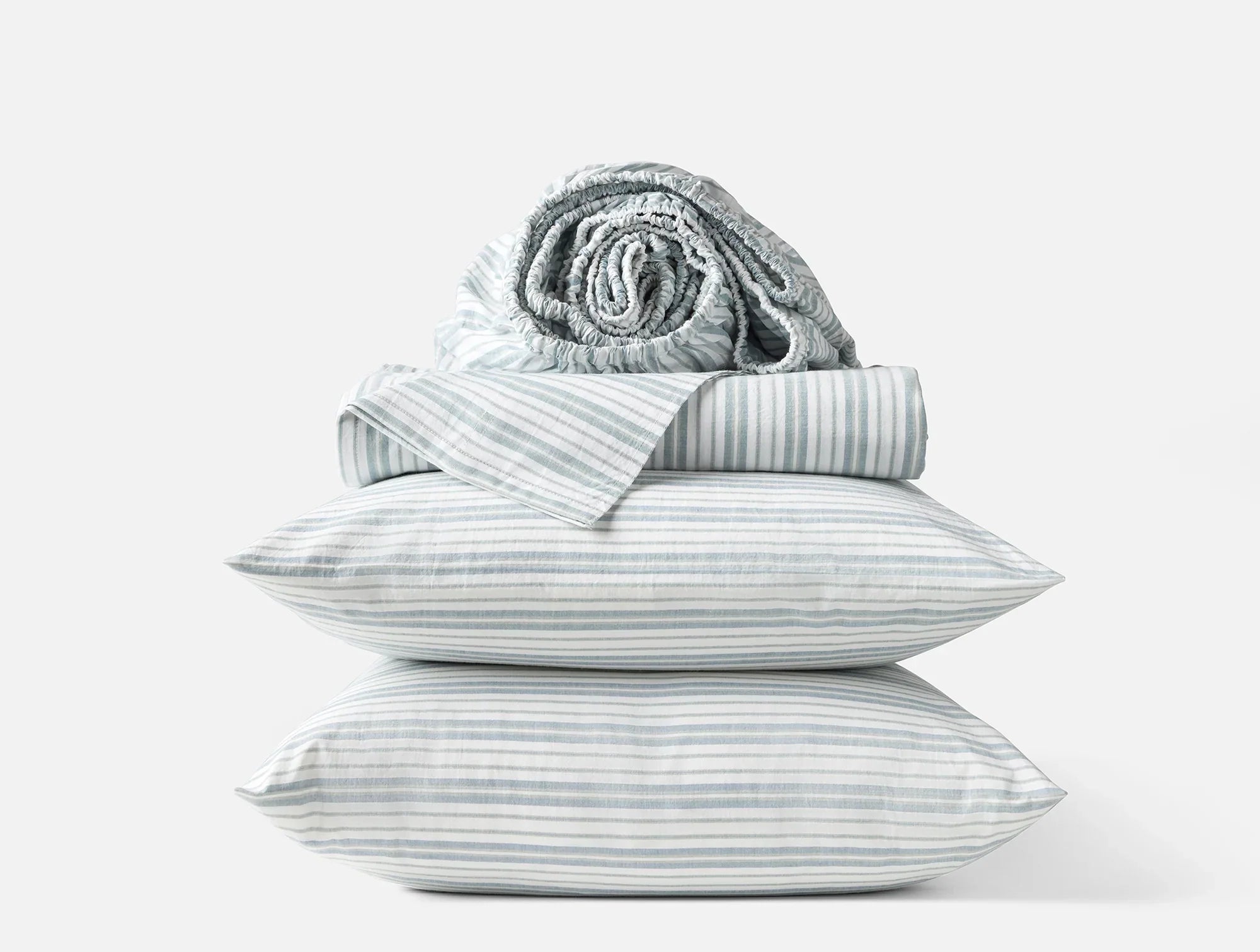 Coyuchi Organic Crinkled Percale Sheet Set