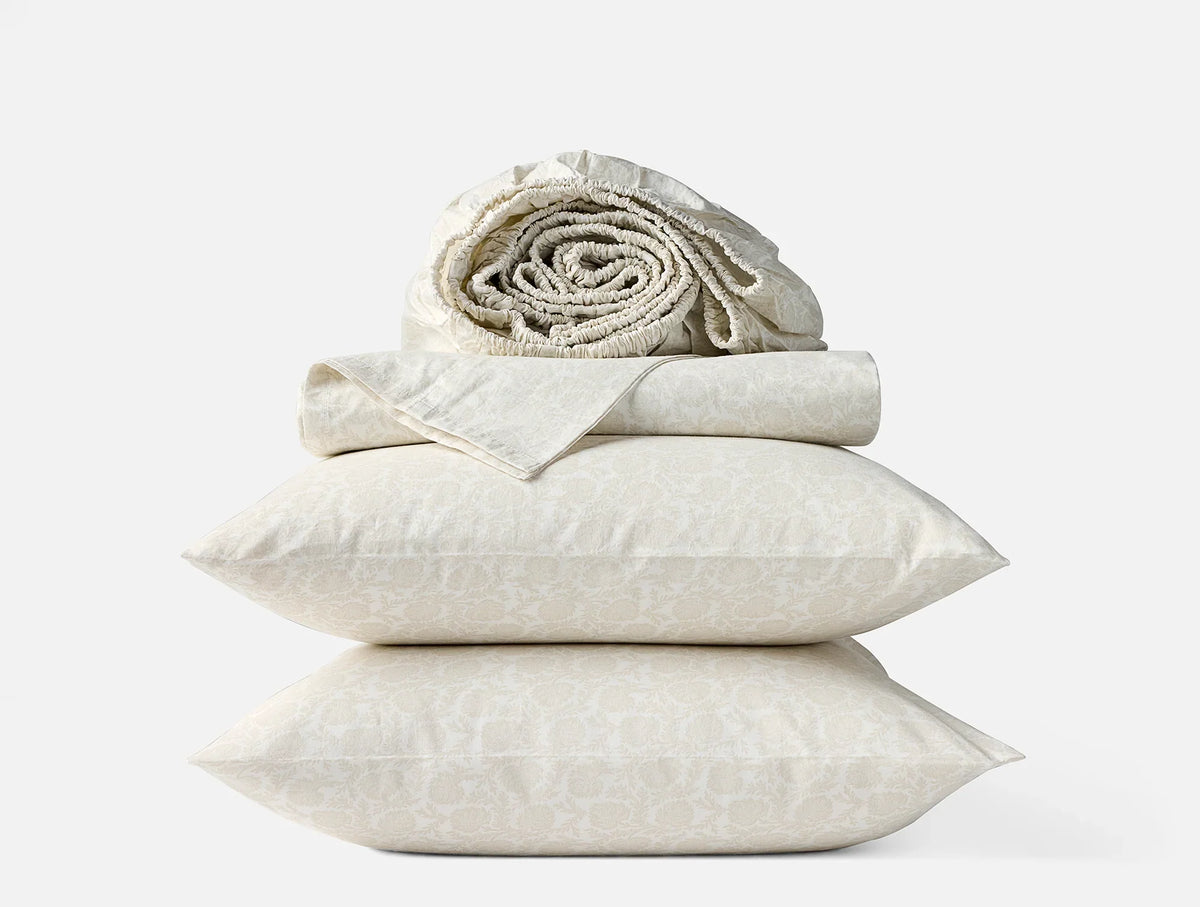 Coyuchi Organic Print Percale Sheet Set