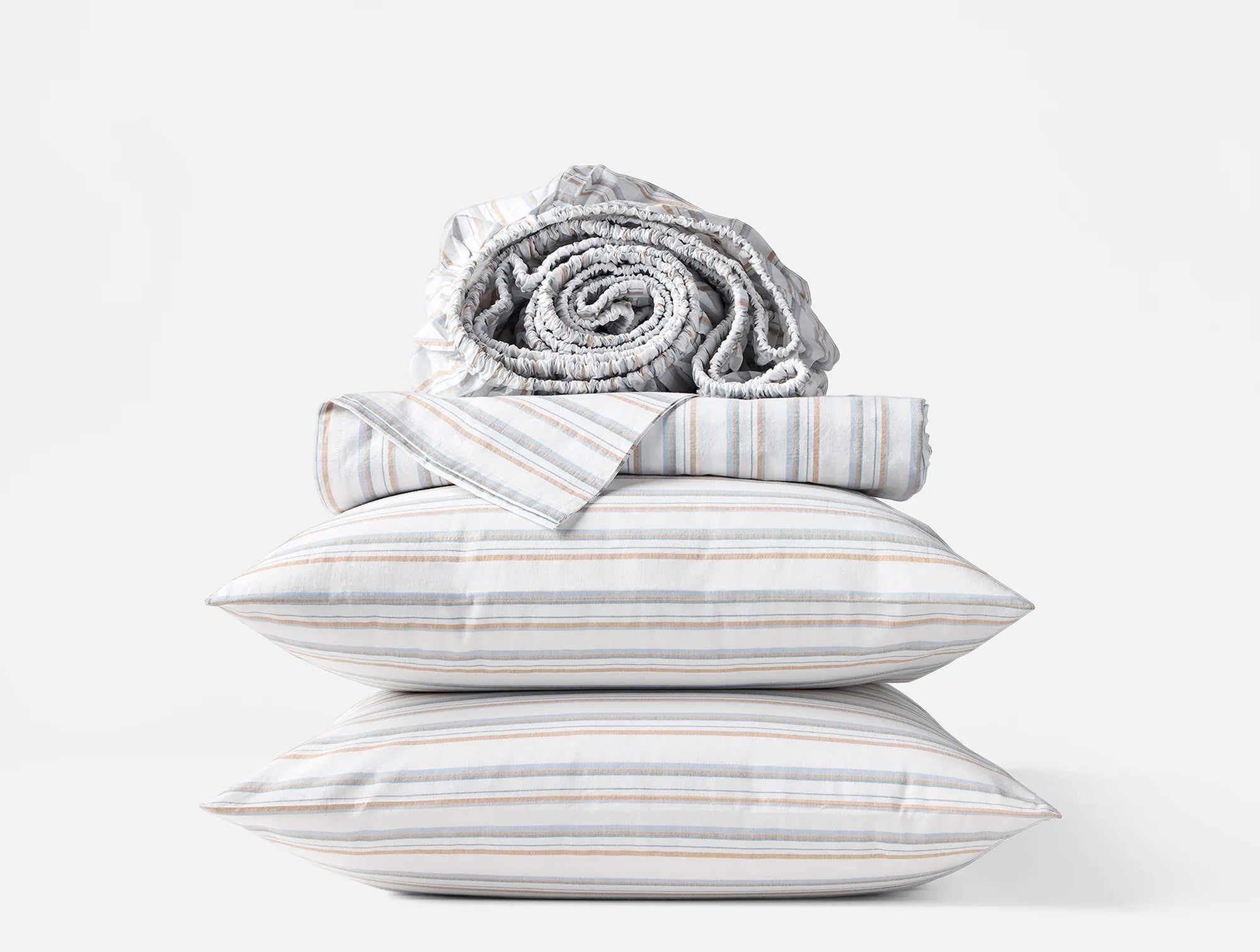 Coyuchi Organic Crinkled Percale Sheet Set