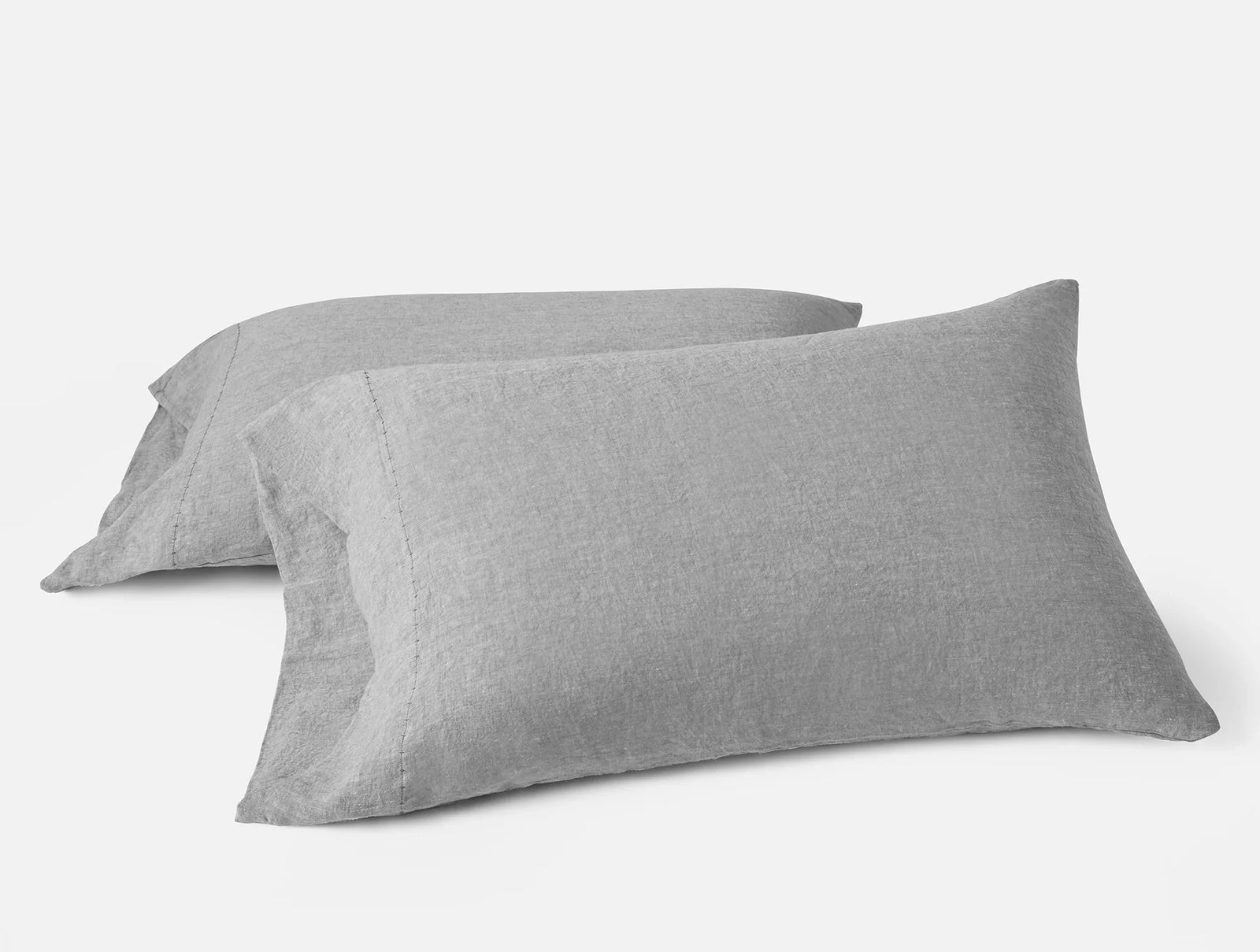 Coyuchi Standard Queen Pillowcase Set Slate Chambray Organic Relaxed Linen Sheet Set