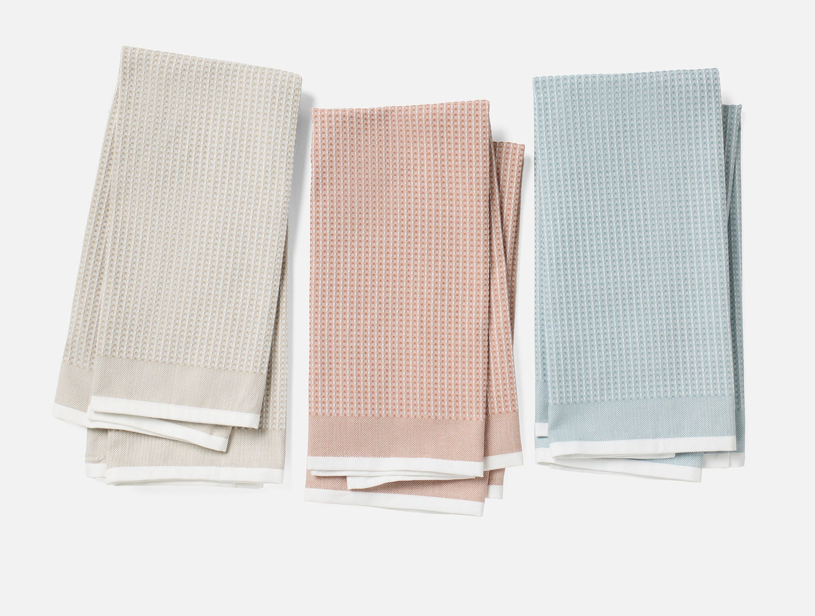 Coyuchi Reef Organic Waffle Kitchen Towels, Set of 6