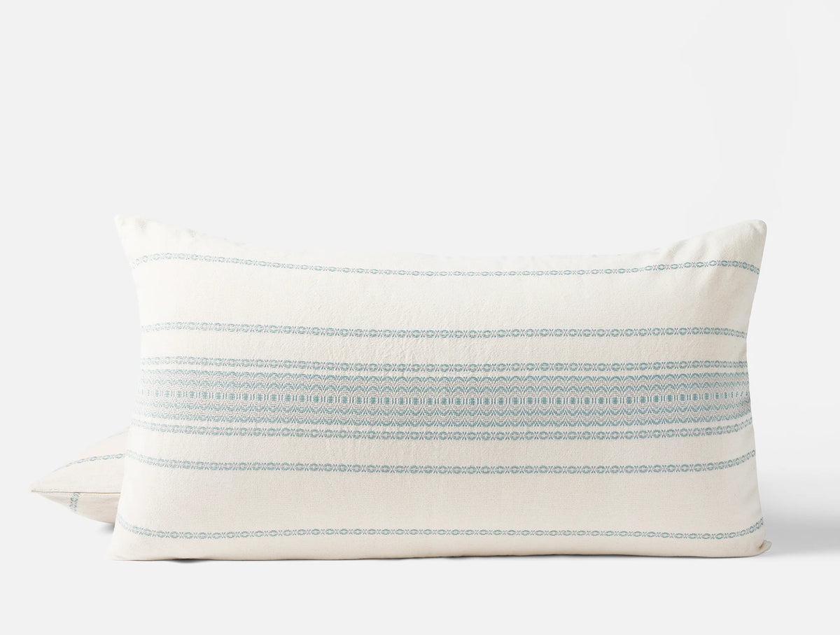 Coyuchi King Sham Undyed w Surf Rippled Stripe Organic Duvet Cover