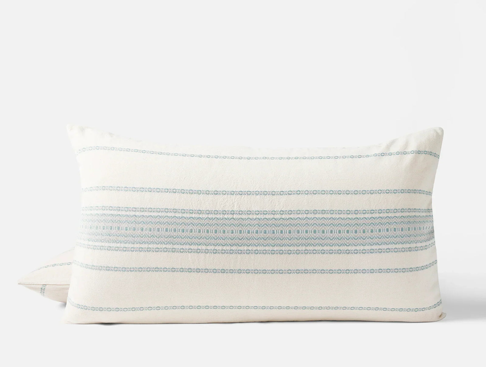 Coyuchi King Sham Undyed w Surf Rippled Stripe Organic Duvet Cover