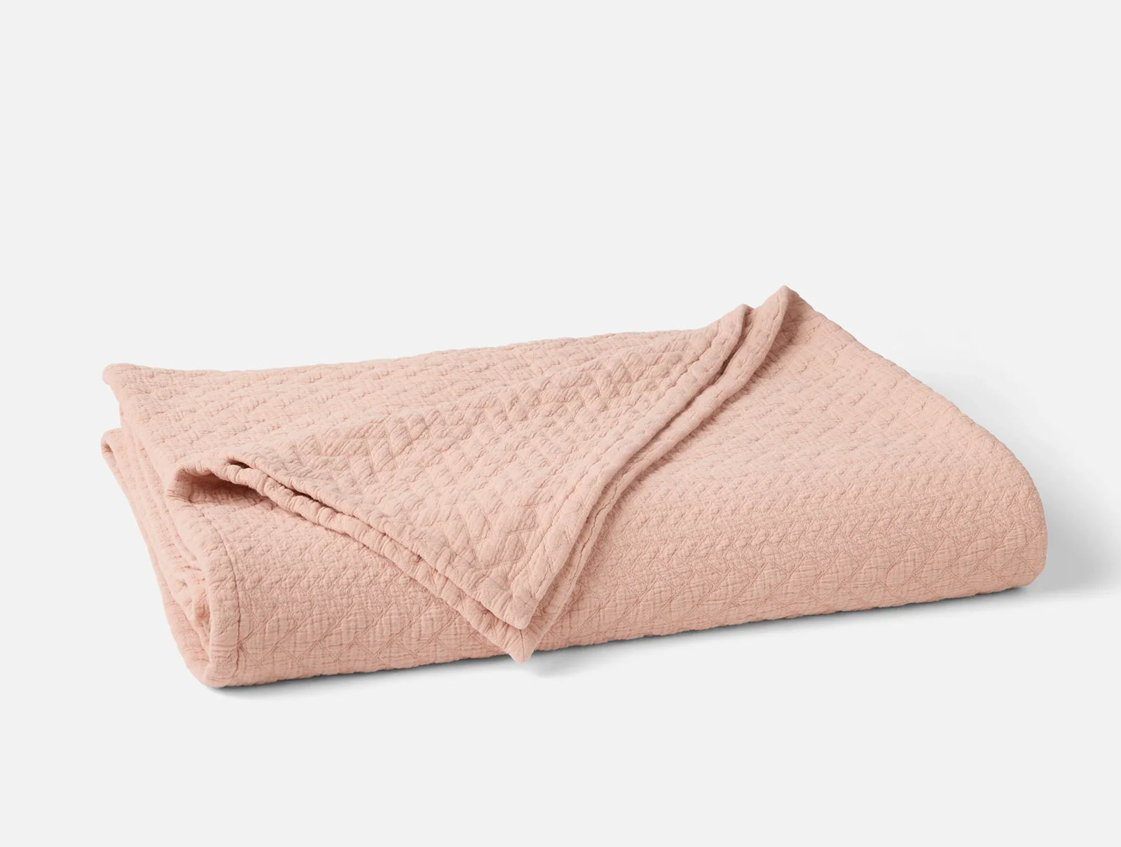 Coyuchi King Cal King Petal Angeles Organic Matelasse Blanket