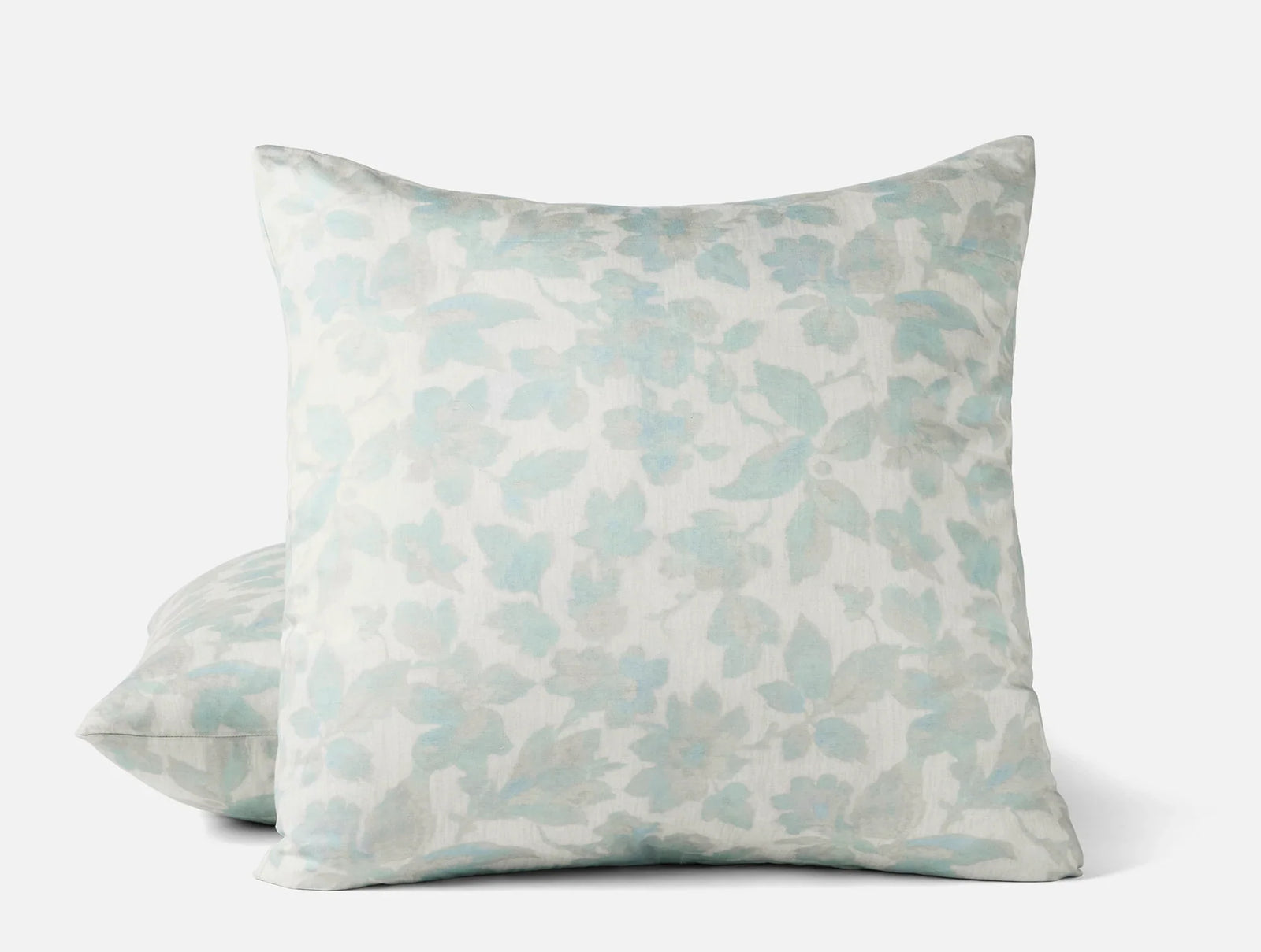 Coyuchi Sham - Euro Celadon Camellia Organic Print Duvet Cover