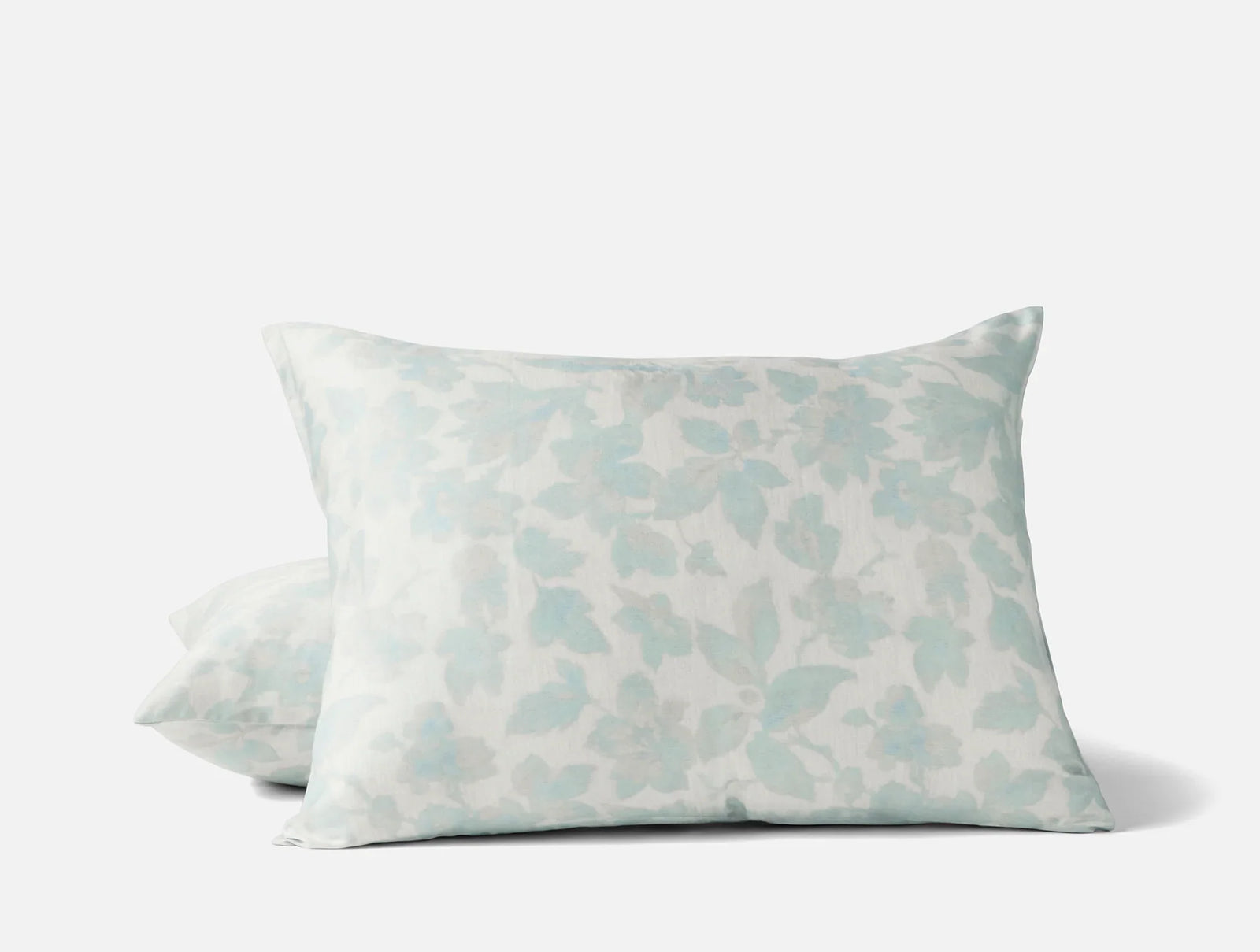 Coyuchi Sham - Standard Celadon Camellia Organic Print Duvet Cover