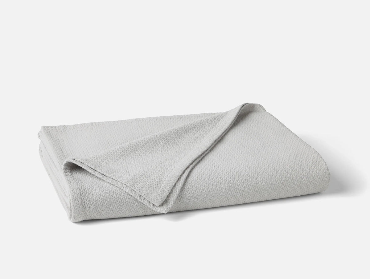 Coyuchi Full Queen Cloud Gray Classic Organic Blanket
