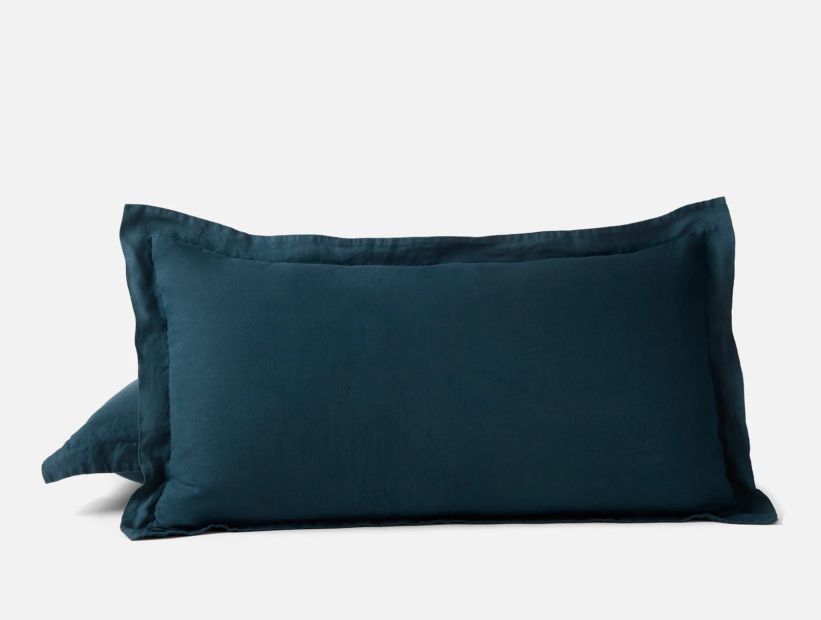 Coyuchi King Sham Midnight Indigo Organic Relaxed Linen Duvet Cover