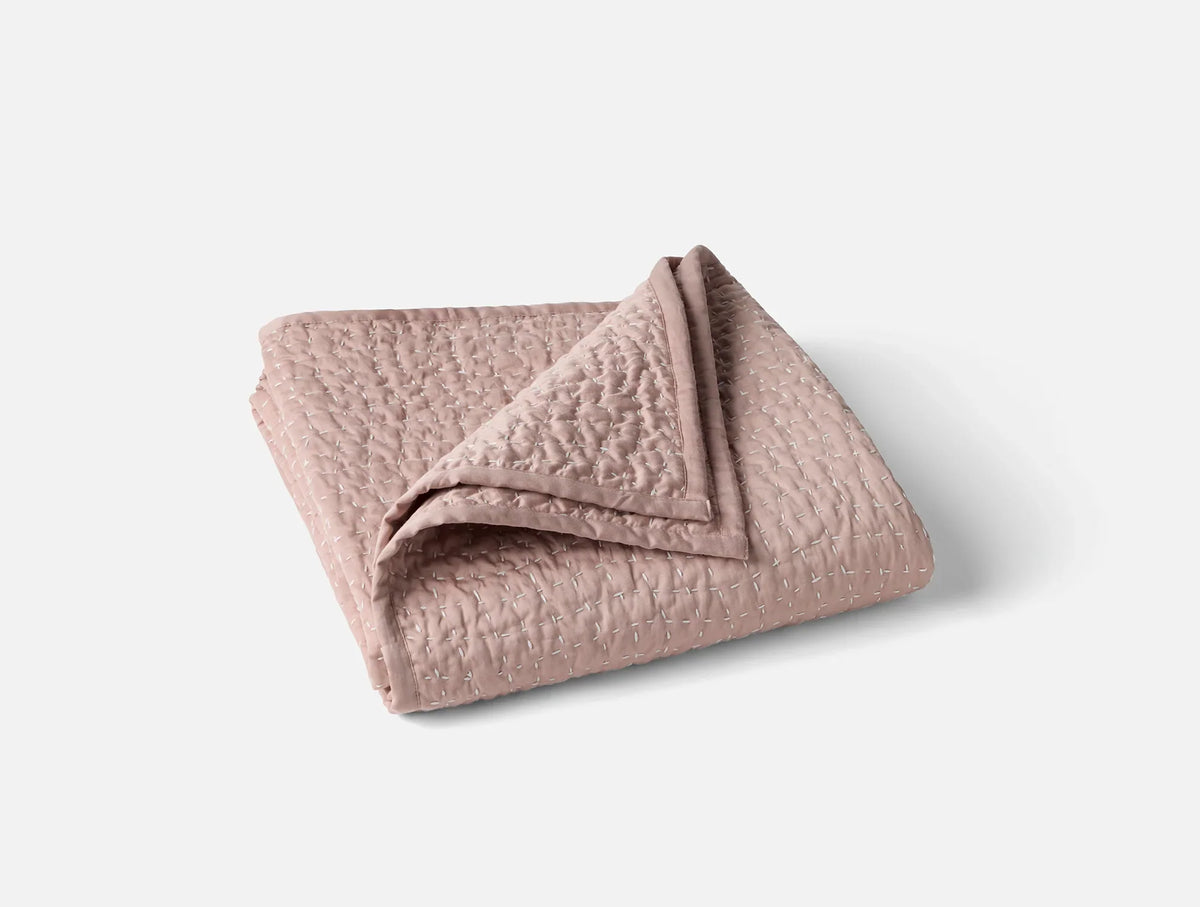 Coyuchi Mineral Pebbled Handstitched Organic Toddler Quilt