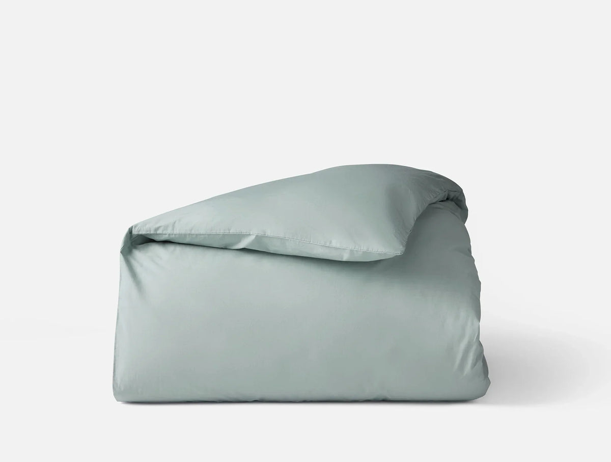 Coyuchi Twin Dew Refined Organic Percale Duvet Cover