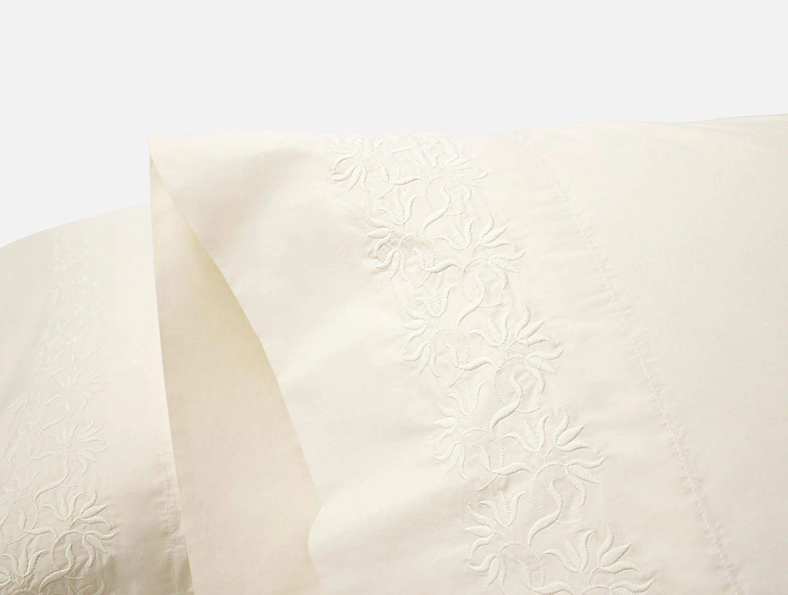 Coyuchi King Undyed Lily Refined Organic Percale Sheet Set