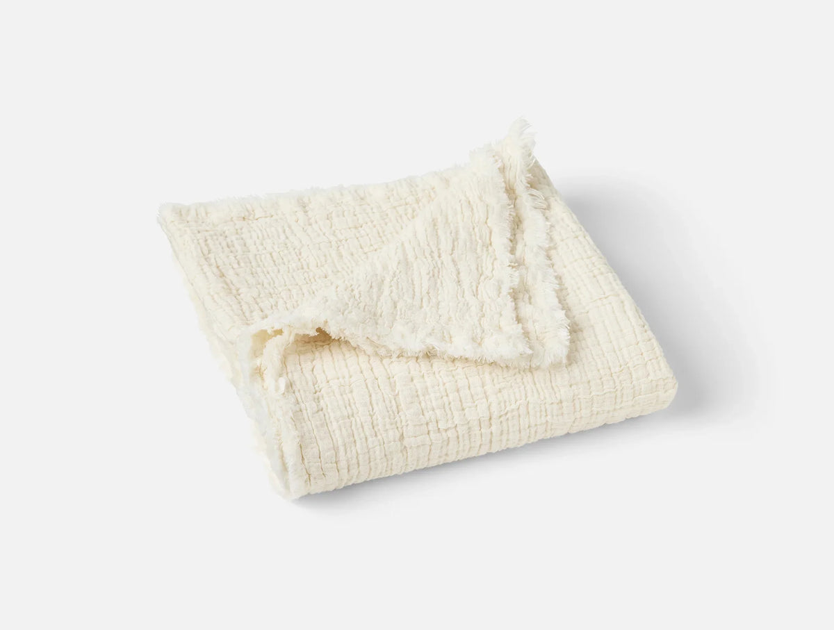 Coyuchi Baby Undyed Topanga Organic Matelasse Blanket