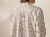 Coyuchi Large Plum Blossom Primrose Women's Isla Organic Cotton Long Sleeve Pajama Set
