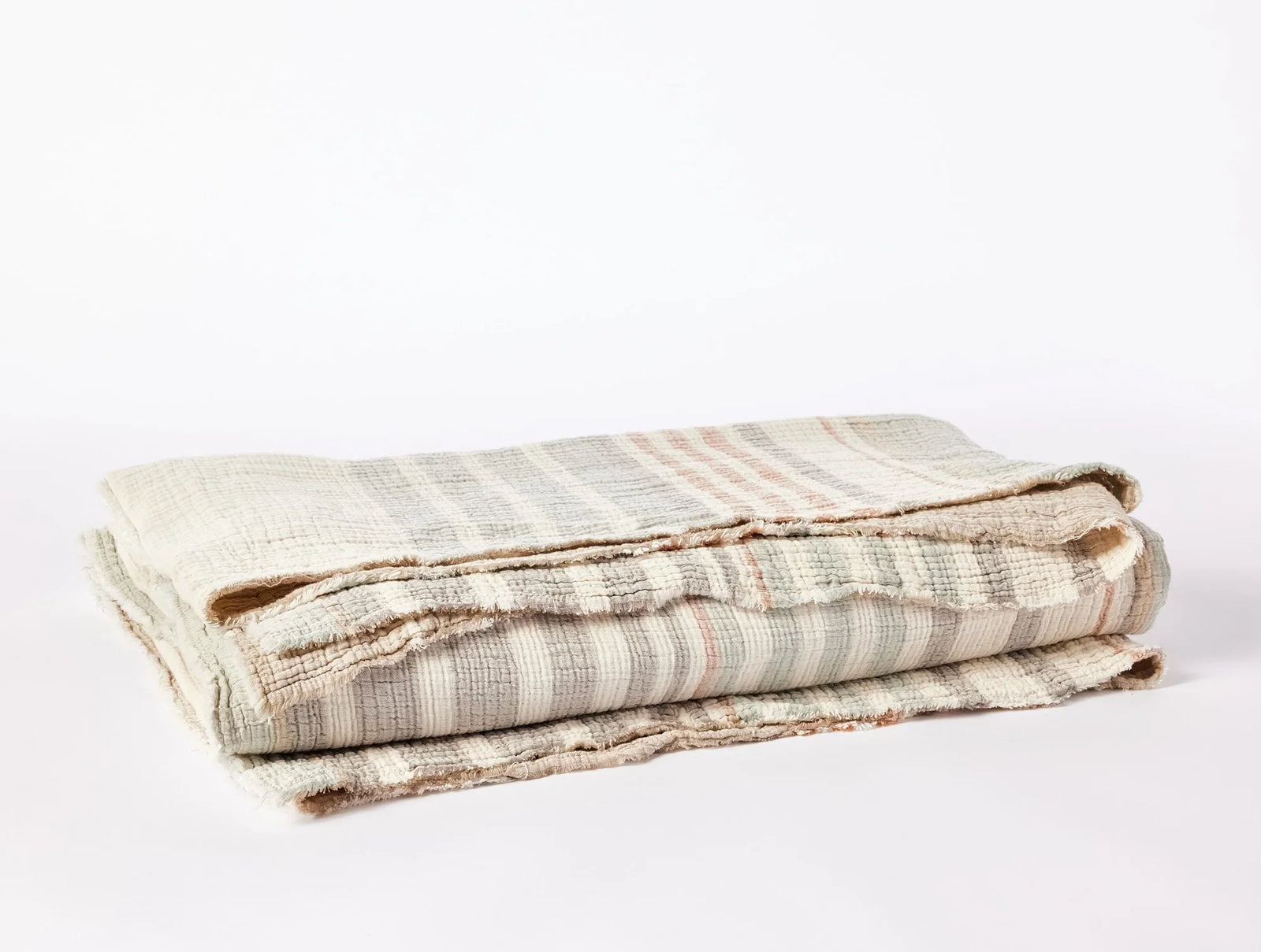 Coyuchi King Sunset Stripe Topanga Organic Matelasse Blanket